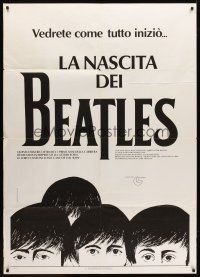 7k127 BIRTH OF THE BEATLES Italian 1p '81 re-creation of the origin of John, Paul, George & Ringo!