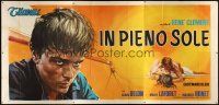 7k001 PURPLE NOON Italian 6p '60 Rene Clement's Plein soleil, different art of Alain Delon!