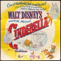 7m004 CINDERELLA 6sh R57 Walt Disney classic romantic musical fantasy cartoon!