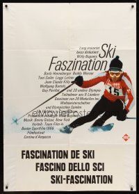 7m109 SKI FASCINATION German 33x47 '66 cool downhill skiing sports image!