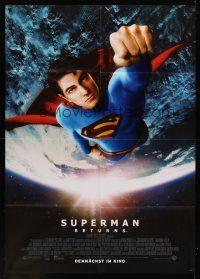 7m112 SUPERMAN RETURNS German 33x47 '06 Bryan Singer, different image of Brandon Routh in costume