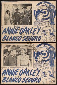 7m595 ANNIE OAKLEY 2 Mexican LCs '35 Barbara Stanwyck, Preston Foster, George Stevens