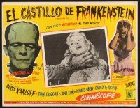 7m659 FRANKENSTEIN 1970 Mexican LC '58 great close up of monster's hand choking sexy girl!