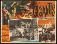 7m667 GIGANTIS THE FIRE MONSTER Mexican LC '59 different image of Godzilla & Angurus!
