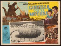 7m668 GODZILLA VS. THE THING Mexican LC '64 great image of people gathered around enormous egg!