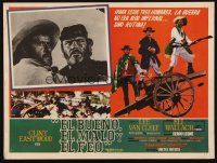 7m671 GOOD, THE BAD & THE UGLY Mexican LC '66 close up of soldier holding Eli Wallach!