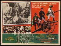 7m673 GOOD, THE BAD & THE UGLY Mexican LC '66 Eli Wallach threatens Clint Eastwood with gun!