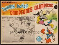 7m674 GOOFY & DONALD OLYMPIC CHAMPIONS Mexican LC '60s Disney, great image of Donald ice skating!