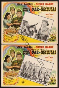 7m605 GREAT GUNS 2 Mexican LCs R50s great images of Laurel & Hardy in uniform!