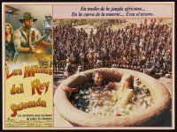 7m685 KING SOLOMON'S MINES Mexican LC '85 Richard Chamberlain being cooked with Sharon Stone!