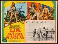 7m709 ONE MILLION YEARS B.C. Mexican LC '66 Raquel Welch & sexy cavewomen standing in the surf!