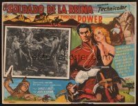 7m714 PONY SOLDIER Mexican LC '52 art of Royal Canadian Mountie Tyrone Power w/sexy Penny Edwards!
