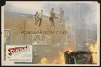 7m728 SUPERMAN IV Mexican LC '87 cool special effects scene with people floating over explosion!