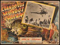 7m742 WHEN WORLDS COLLIDE Mexican LC '51 George Pal classic doomsday thriller, great artwork!