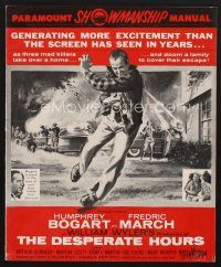 7m371 DESPERATE HOURS pressbook '55 Humphrey Bogart, Fredric March, William Wyler