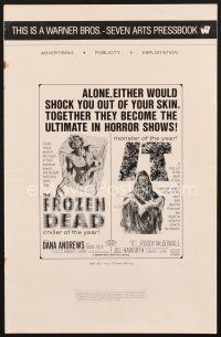 7m385 FROZEN DEAD/IT pressbook '66 together they become the ultimate in horror shows!