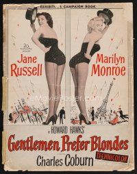 7m388 GENTLEMEN PREFER BLONDES pressbook '53 art of super sexy Marilyn Monroe & Jane Russell!