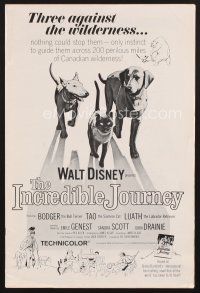 7m407 INCREDIBLE JOURNEY pressbook R69 Disney, art of Bull Terrier, Siamese cat & Labrador Retriever