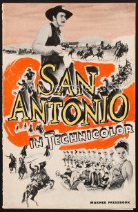 7m452 SAN ANTONIO pressbook '45 many images of Alexis Smith & cowboy Errol Flynn!