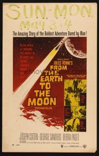 7m195 FROM THE EARTH TO THE MOON WC '58 Jules Verne's boldest adventure dared by man!