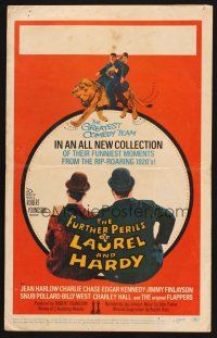 7m197 FURTHER PERILS OF LAUREL & HARDY WC '67 great image of Stan & Ollie riding lion!