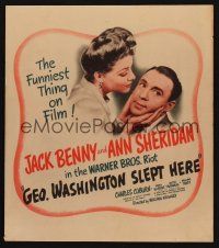 7m198 GEORGE WASHINGTON SLEPT HERE WC '42 sexy Ann Sheridan looks at Jack Benny the great lover!