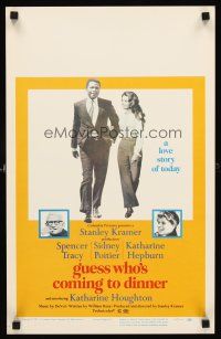 7m204 GUESS WHO'S COMING TO DINNER WC '67 Sidney Poitier, Spencer Tracy, Katharine Hepburn, Houghton
