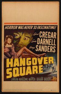 7m207 HANGOVER SQUARE WC '45 cool art of sexy Linda Darnell & George Sanders!