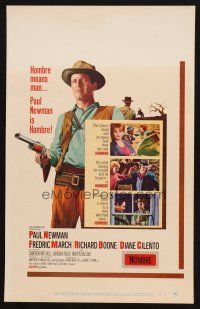 7m215 HOMBRE WC '66 full-color image of Paul Newman, Fredric March, directed by Martin Ritt