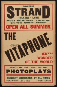 7m251 MARK STRAND THEATRE local theater WC '27 The Vitaphone, 8th Wonder of the World!