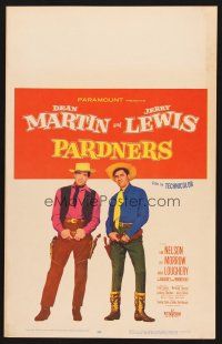 7m272 PARDNERS WC '56 great full-length image of cowboys Jerry Lewis & Dean Martin!