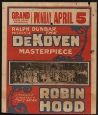 7m289 ROBIN HOOD stage play WC '20s America's greatest comic opera, The DeKoven Masterpiece!