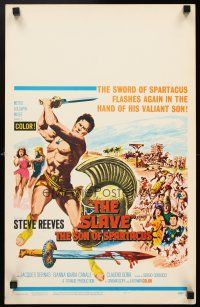 7m298 SLAVE WC '63 Il Figlio di Spartacus, art of Steve Reeves as the son of Spartacus!