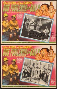 7m575 BONNIE SCOTLAND 3 Mexican LCs R50s Stan Laurel & Oliver Hardy, great border art!