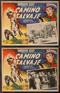 7m498 CARIBOO TRAIL 8 Mexican LCs '50 Randolph Scott & Gabby Hayes vs Native American Indians!