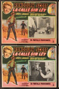 7m517 LAWLESS STREET 8 Mexican LCs '55 top gun Randolph Scott is running out of luck!