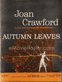 7m350 AUTUMN LEAVES pressbook '56 Cliff Robertson was young & eager and Joan Crawford was lonely!
