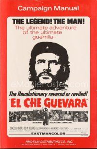 7m378 EL CHE GUEVARA pressbook '68 Paolo Heusch's El Che Guevara, free Cuba!