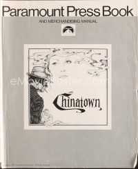 7m364 CHINATOWN pressbook '74 Jack Nicholson & Faye Dunaway, directed by Roman Polanski!