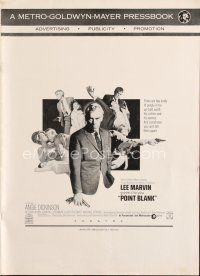 7m444 POINT BLANK pressbook '67 cool art of Lee Marvin, Angie Dickinson, John Boorman film noir!