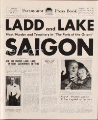 7m451 SAIGON pressbook '48 barechested Alan Ladd & sexy Veronica Lake!
