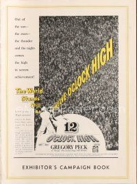 7m476 TWELVE O'CLOCK HIGH pressbook '50 Gregory Peck, Hugh Marlowe & Gary Merrill!