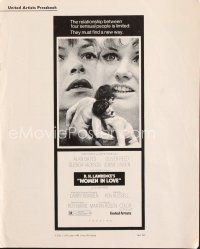 7m485 WOMEN IN LOVE pressbook '70 directed by Ken Russell, D.H. Lawrence, Glenda Jackson