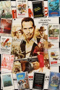 7p002 LOT OF 95 FOLDED ONE-SHEETS '64 - '90 Dillinger, The Fog, Barracuda, Brass Target & more!