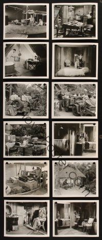 7p050 LOT OF 60 4x5 SET REFERNCE PHOTOS FROM CONGO CROSSING '56 cool images of set designs!