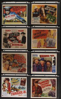 7p057 LOT OF 19 8x10 REPRODUCTIONS OF WESTERN COLOR LOBBY CARDS '80s Oklahoma Kid & many more!