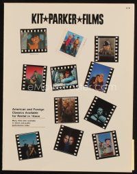 7p252 KIT PARKER FILMS softcover book '89 American & Foreign Classics Available For Rent!