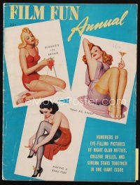 7p180 FILM FUN annual magazine 1942 wonderful sexy pin-up cover art by Enoch Bolles!
