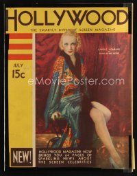 7p128 HOLLYWOOD magazine July 1931 sexiest Carole Lombard by Edwin Bower Hesser!