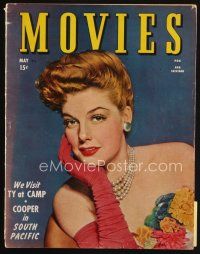 7p143 MODERN MOVIES magazine May 1944 colorful portrait of sexy Ann Sheridan by Bert Six!